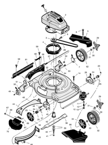 Mower Housing Assembly Diagram and Parts List for 228630X692A 2001 Briggs and Stratton Lawn Mower